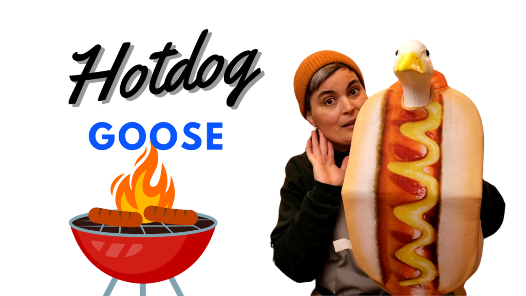 Hotdog Outfit for Porch Goose